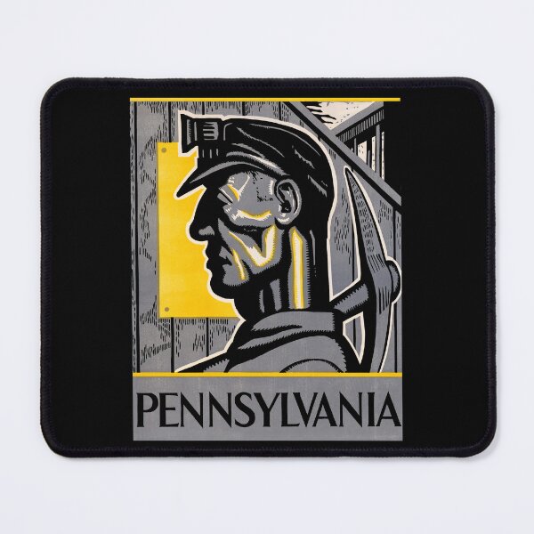 Item preview, Pennsylvania Miner 1936 Isadore Posoff designed and sold by RocketshipRetro.