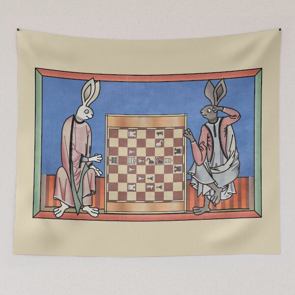 Item preview, Medieval Rabbits Playing Chess designed and sold by MargiKnights.