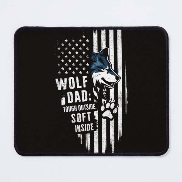 Item preview, Wolf Dad T-Shirt - Strength and Softness Combined designed and sold by HOMEDESIGNPRINT.