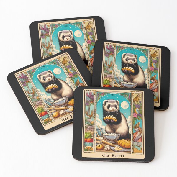 Item preview, Ferret Baking - Funny Card Ferret pet and cooking or baking lovers designed and sold by JUSTBEELEGANT.