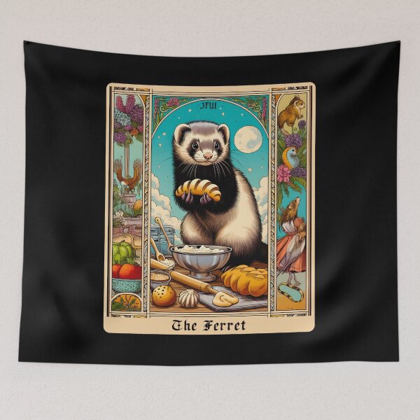 Item preview, Ferret Baking - Funny Card Ferret pet and cooking or baking lovers designed and sold by JUSTBEELEGANT.
