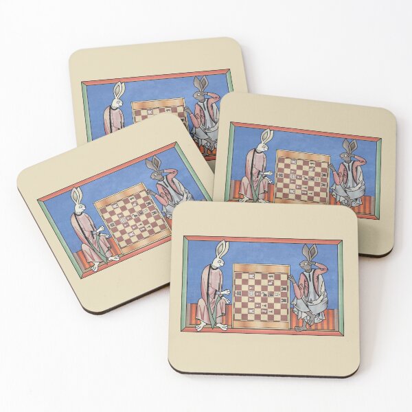 Item preview, Medieval Rabbits Playing Chess designed and sold by MargiKnights.