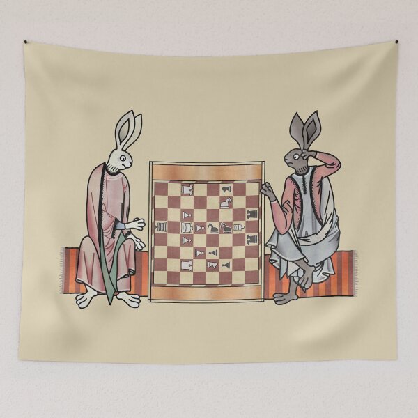 Item preview, Medieval Rabbits Playing Chess designed and sold by MargiKnights.