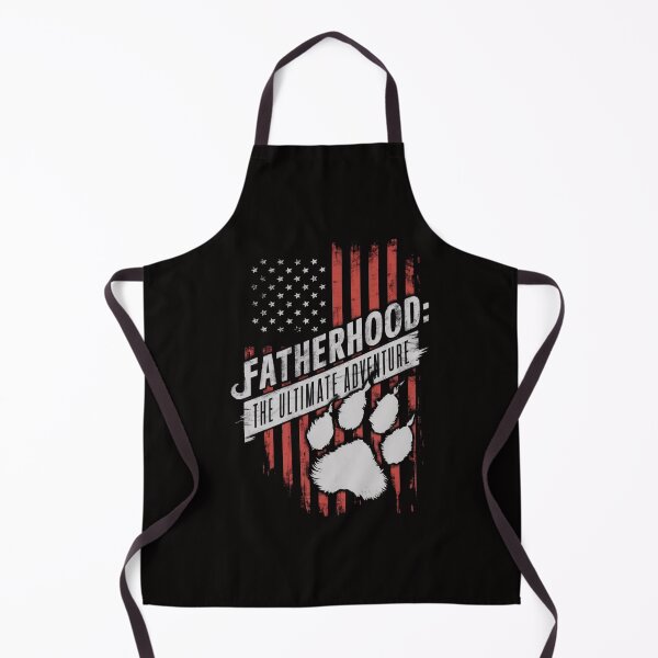 Item preview, Fatherhood Adventure Tee - Patriotic Dad Shirt with Wolf Paw Prints designed and sold by HOMEDESIGNPRINT.
