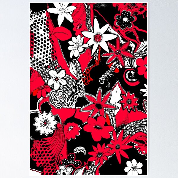 Item preview, Tangled Collage 1 in Red Black and White designed and sold by Heatherian.