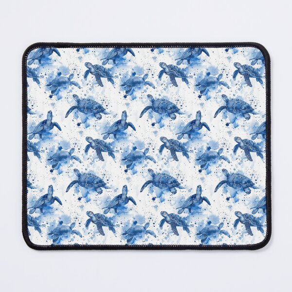 Item preview, Turtles Swimming Blue and White Watercolor Themed designed and sold by CarpanaBay.