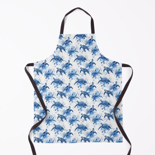Item preview, Turtles Swimming Blue and White Watercolor Themed designed and sold by CarpanaBay.