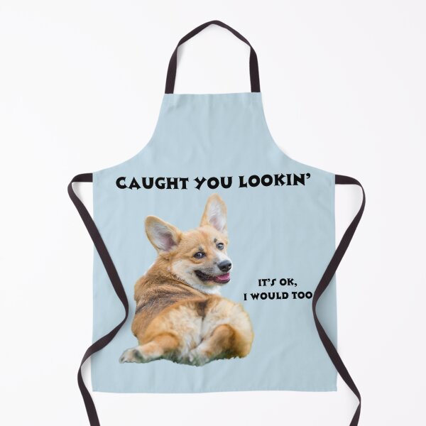 Item preview, Corgi Caught You Lookin' (black text) designed and sold by SweetsAndSavary.