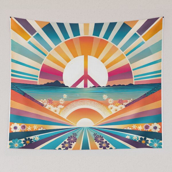 Item preview, Retro 70s Peace Sign designed and sold by Prints and Lifestyle.
