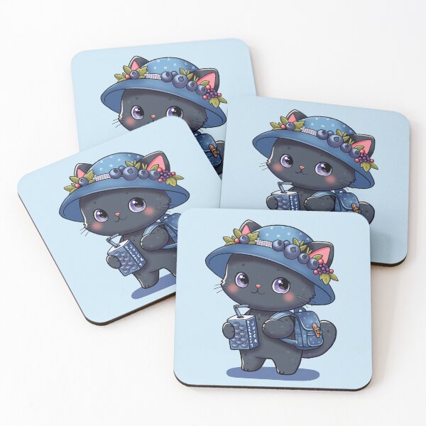 Item preview, Blueberry Juice Kitty designed and sold by KilkennyCat Art.