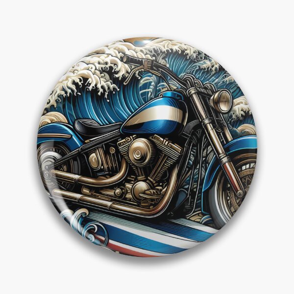 Item preview, Ride the Wave: A Fusion of Motorcycle and Ocean Art designed and sold by aminz4.