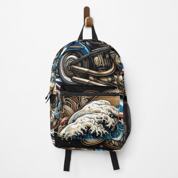Item preview, Ride the Wave: A Fusion of Motorcycle and Ocean Art designed and sold by aminz4.