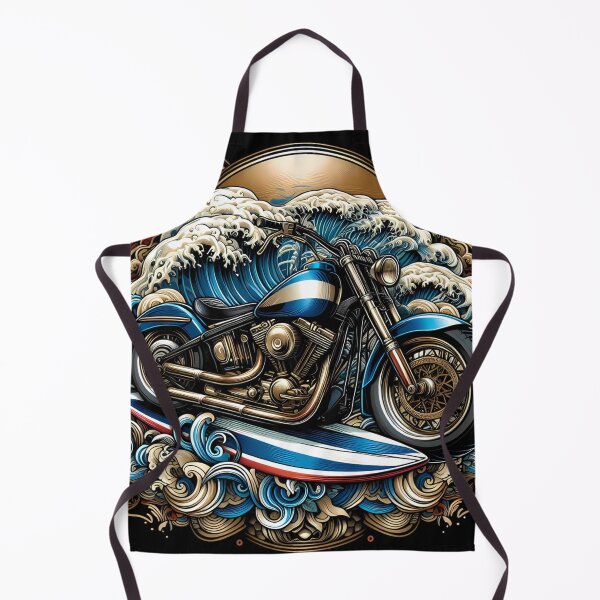 Item preview, Ride the Wave: A Fusion of Motorcycle and Ocean Art designed and sold by aminz4.