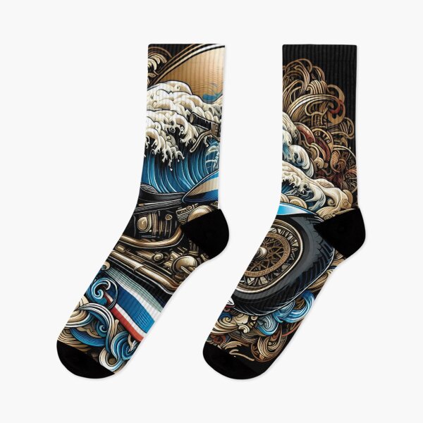 Item preview, Ride the Wave: A Fusion of Motorcycle and Ocean Art designed and sold by aminz4.