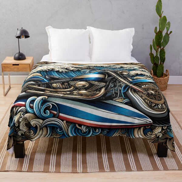 Item preview, Ride the Wave: A Fusion of Motorcycle and Ocean Art designed and sold by aminz4.