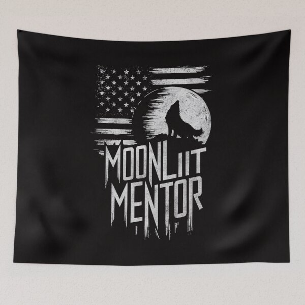 Item preview, Moonlit Mentor Wolf T-Shirt - Embrace the Wild and Free designed and sold by HOMEDESIGNPRINT.