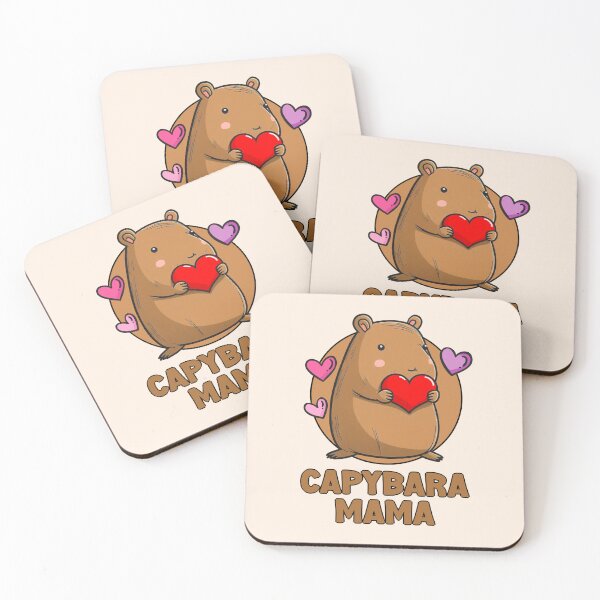 Artikelvorschau, Capybara Mama - Süßes Capybara mit einem Herz entworfen und verkauft von kcaandwu.