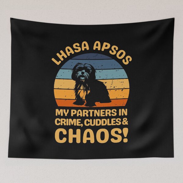 Item preview, Lhasa Apso My Partners In Crime Cuddles & Chaos designed and sold by AussieWonders.