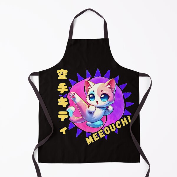 Item preview, Karate Kitty "MEEOUCH!" Kawaii-Style Design Japanese Characters designed and sold by Jim Stephens.