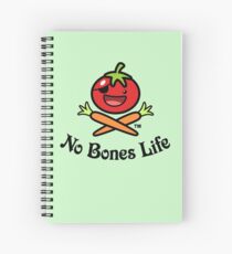 No Bones Life Logo - Tomato Guy Skull and Crossbones Spiral Notebook
