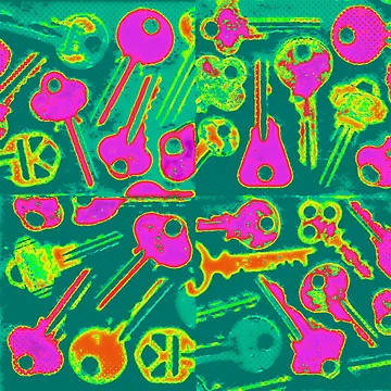 Artwork thumbnail, Keys Raspberry Heatmap by farreystudio