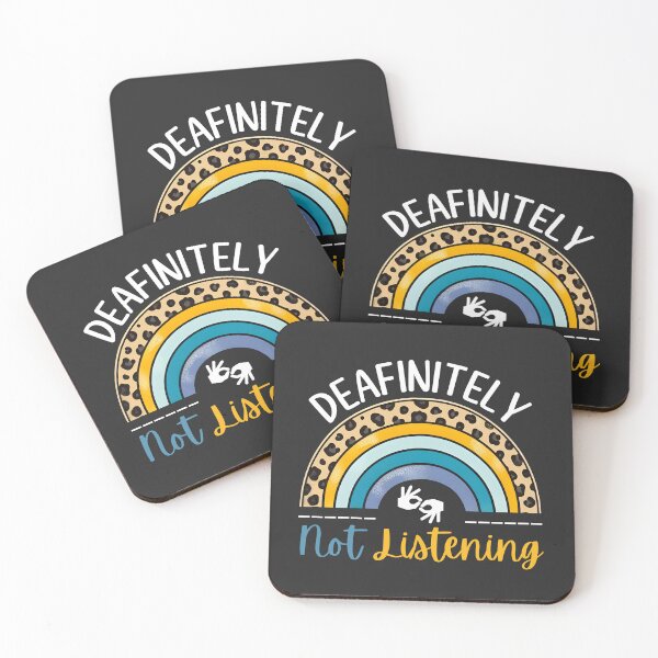 Item preview, Deaf Awareness Rainbow Deafinitely Not Listening Sign Language Rainbow designed and sold by HowToCanadian.