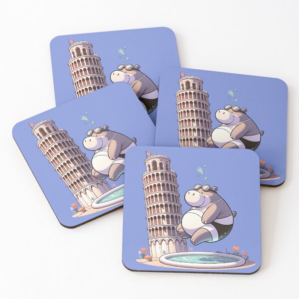 Item preview, Pizza Plunge: Surreal Hippopotamus Photography designed and sold by 0penvimark.