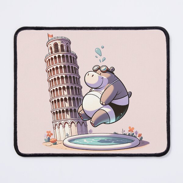 Item preview, Pizza Plunge: Surreal Hippopotamus Photography designed and sold by 0penvimark.