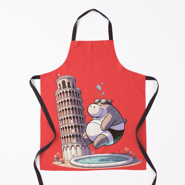 Item preview, Pizza Plunge: Surreal Hippopotamus Photography designed and sold by 0penvimark.