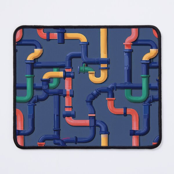 Item preview, Abstract Water Pipe Maze in Red Orange Blue Patterns v1 | Phone case, Blanket, Cushion designed and sold by BuzzworthyShop.