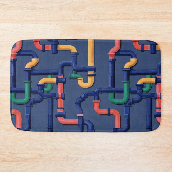 Item preview, Abstract Water Pipe Maze in Red Orange Blue Patterns v1 | Phone case, Blanket, Cushion designed and sold by BuzzworthyShop.
