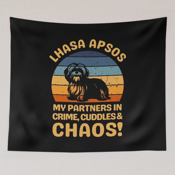 Item preview, Lhasa Apso My Partners In Crime Cuddles & Chaos designed and sold by AussieWonders.