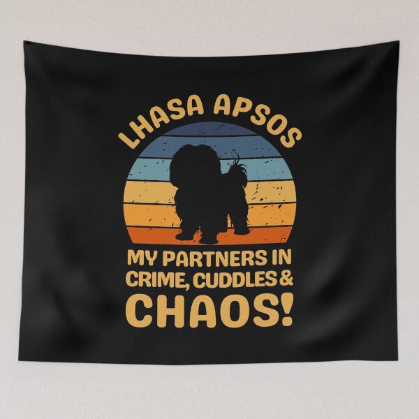 Item preview, Lhasa Apso My Partners In Crime Cuddles & Chaos designed and sold by AussieWonders.