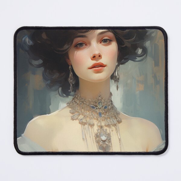 Item preview, Duchess wearing Diamonds -Art Nouveau Style designed and sold by ArtNouveauChic.