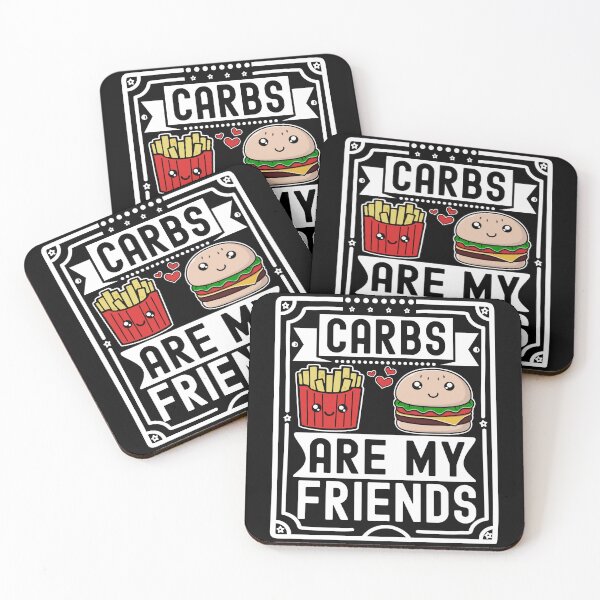 Item preview, Carbs Are My Friends | Cute Hamburger and Fries - Black  designed and sold by PearlMoonGrapes.
