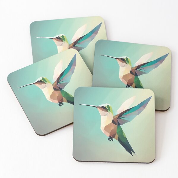 Item preview, Low Poly Hummingbird Vector Art. Humming Bird in Flight designed and sold by kakarikihill.