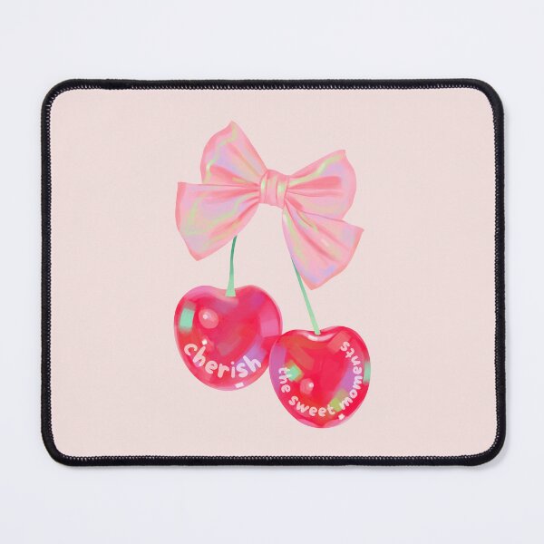 Item preview, Cherish the Sweet Moments | Holographic Coquette Cherry Pink Bow designed and sold by Kimochi-Shop.