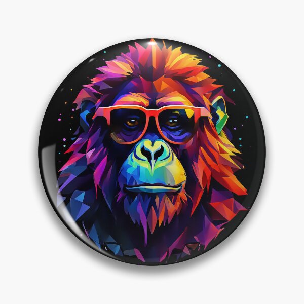 Item preview, Orangutan Vibrant Animal Art Pop Art Style Black/Transparent designed and sold by kakarikihill.