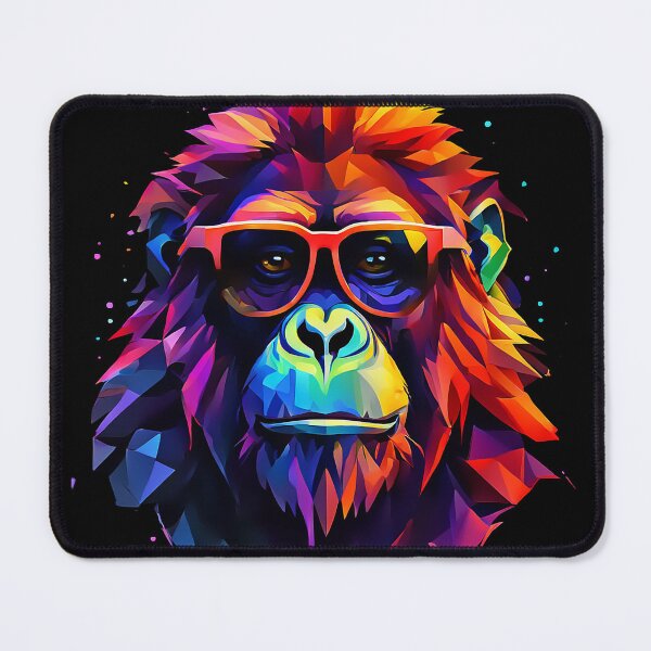 Item preview, Orangutan Vibrant Animal Art Pop Art Style Black/Transparent designed and sold by kakarikihill.
