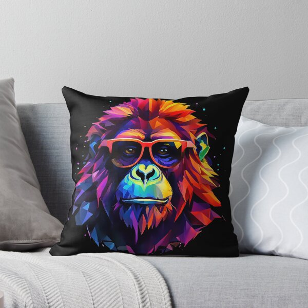 Item preview, Orangutan Vibrant Animal Art Pop Art Style Black/Transparent designed and sold by kakarikihill.