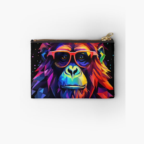 Item preview, Orangutan Vibrant Animal Art Pop Art Style Black/Transparent designed and sold by kakarikihill.