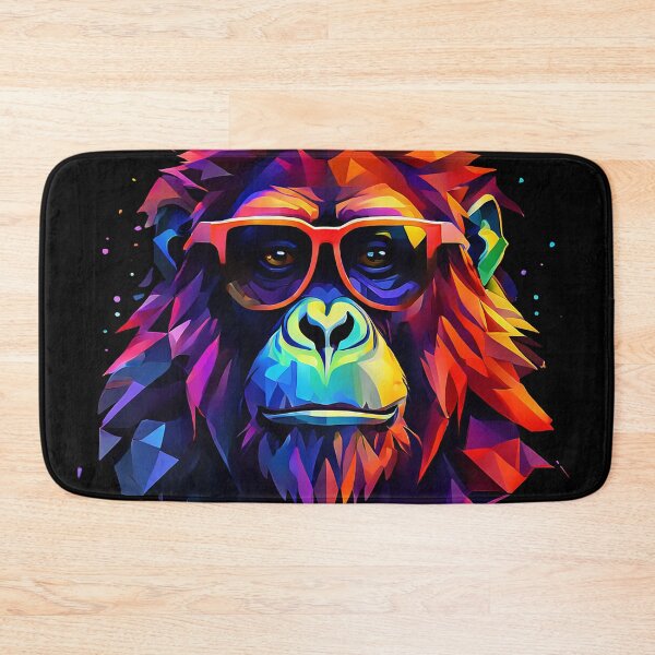 Item preview, Orangutan Vibrant Animal Art Pop Art Style Black/Transparent designed and sold by kakarikihill.