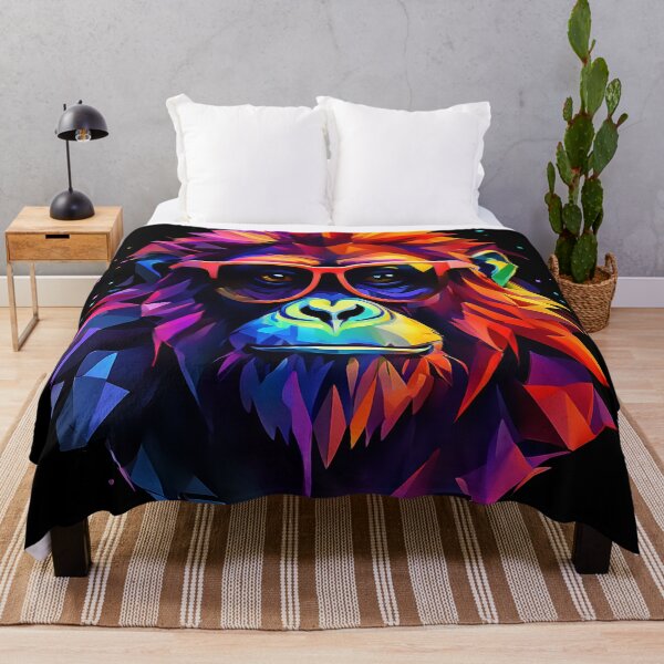 Item preview, Orangutan Vibrant Animal Art Pop Art Style Black/Transparent designed and sold by kakarikihill.