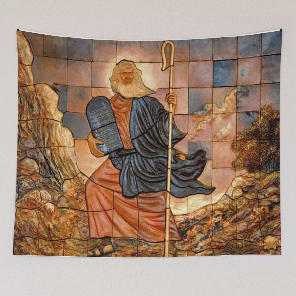 Item preview, MOSES Carrying The Ten Commandments Tablets Down Mount Sinai Print designed and sold by posterbobs.