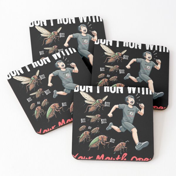Item preview, Funny Cicadas, Don't Run With Your Mouth Open, For Entomologiste designed and sold by ArtByKatti.