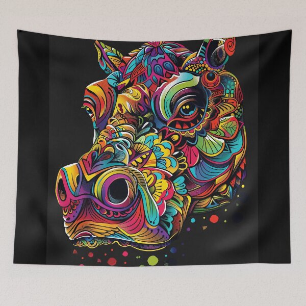 Item preview, Sugar Skull Hippo designed and sold by Brendon987.