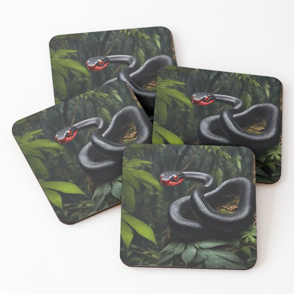 Item preview, A black red eyed snake in the jungle designed and sold by greentiger1.