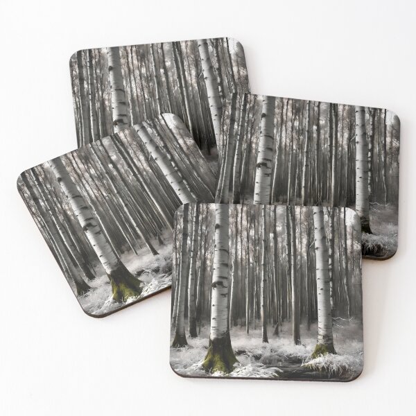 Item preview, "Frosty Birch Haven" HDR Forest Winter Landscape Photography designed and sold by ShadeScapeArt.