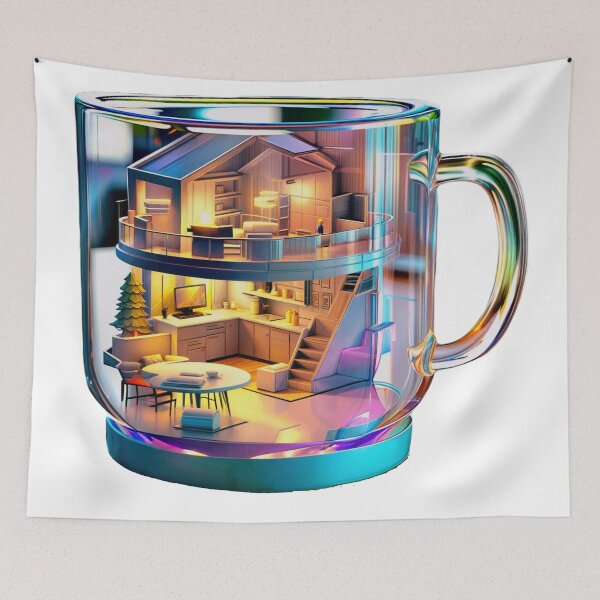 Item preview, Abstract Glass Mug designed and sold by PixelCraftDSG.