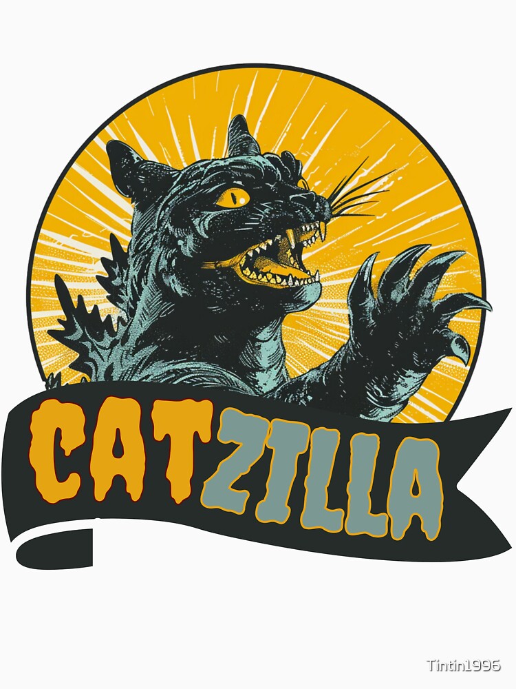 Thumbnail 7 of 7, Classic T-Shirt, Catzilla shirts designed and sold by Tintin1996.